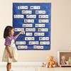 Learning Resources Standard Pocket Chart Education For Scheduling Classroom Learning Storage Display Rack Wall Calendar 70x110Cm