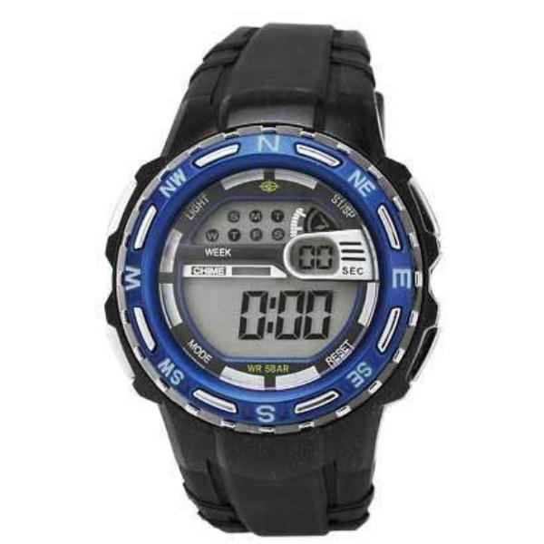 

J-AXIS Мужская SCY02-BL (CYBEAT Digital Blue Sun Flame) Круглые часы черные цифровые