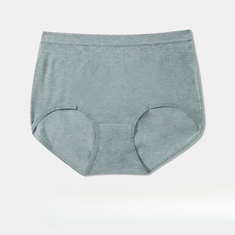 Big Size Female Spring and Autumn Color Cotton High Waist and Belly Without Trace High Stretch Briefs