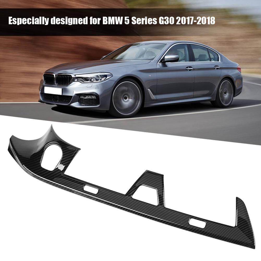 Carbon Fiber Style Car Console Air Condition Outlet Vent Cover for BMW 5 Series G30 2017 2018
