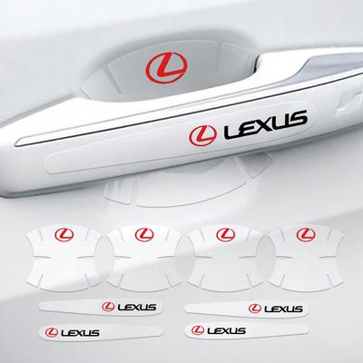 3D Reflective Transparent Car Door Handle Wrist Bowl Trim Sticker For NX IS 250 RX GS UX RX300 RX350 CT200H GX460 ES LX GX