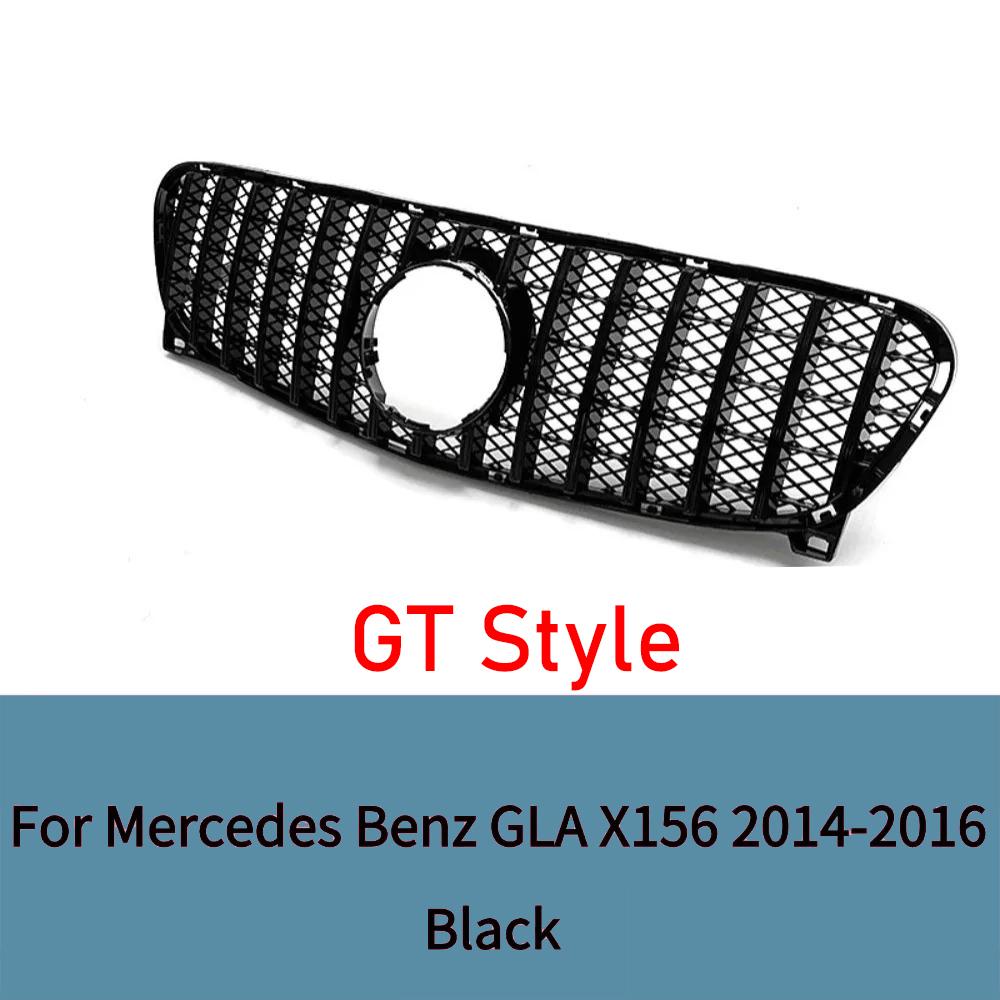 For Mercedes-Benz GLA Class X156 2014-2016 Front Bumper Grille GT Diamond Style GLA200 GLA250 GLA260 ABS Car Styling