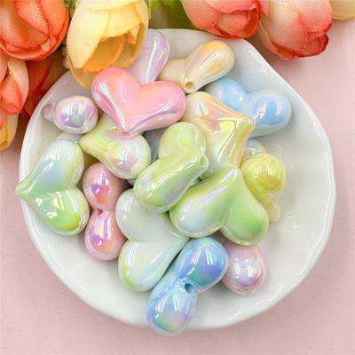 Shining Light 20Pcs Creative Beaded Material Loose Beads DIY Beading Accessory 16*22mm With Hole Acrylic Creative  Handmade Material