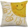 Summer Sunflower Pillow Case Linen Print Sun Flower Home Sofa Pillow Plant Flower Pillow