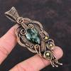 Seraphinite Pendant Copper Wire Wrapped Pendant Handmade Pendant Copper Gemstone Jewelry Unique Style Pendant Gift For Him Wire Wrap Jewelry