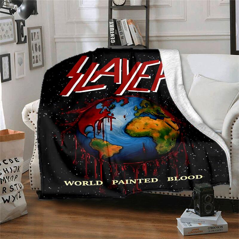 Slayer Blood Dripping Flannel Blanket Soft All-Season Throw, Design for Camping, Car Travel, Hiking Sofa, Bed, Office Perfect Gift for Parties