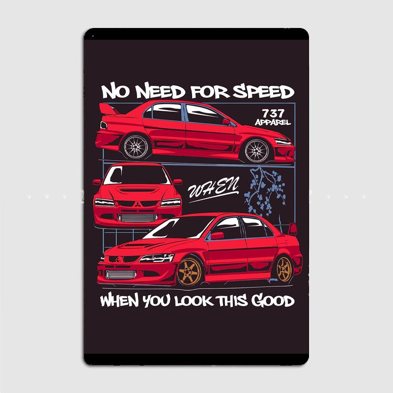 Lancer Evolution Evo X 3000 GT Oldtimer Retro Poster Metallschild Poster Schlafzimmer Interieur Wand Heimdeko Raumdekoration