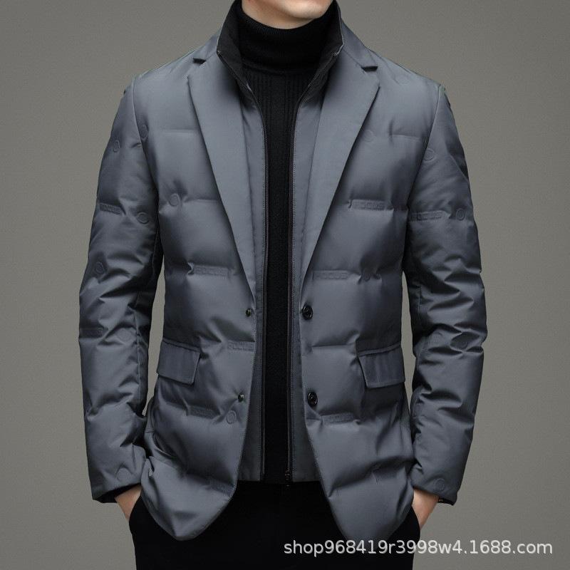 

Чоловічий Новий Теплий Вітрозахисний Лижний Костюм Чоловіча Мода Для Активного Відпочинку Альпінізм Бавовняна Куртка Чоловіча Осінньо-Зимова Приталена Пухова Куртка XL сірий