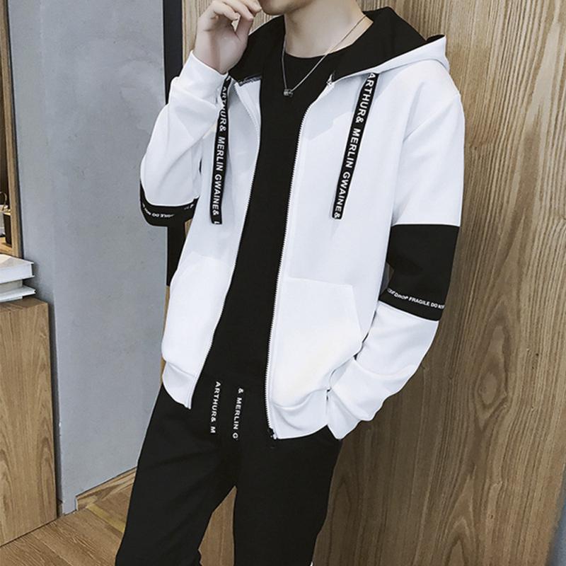 Sports Set Stitching Zipper Sweatshirt Jacket Aoukey Mens Long Sleeve Hooded Sweater Pants Set Sportswear Sports Set Stitching Zipper Sweatshirt Jacket Aoukey Mens Long Sleeve Hooded Sweater Pants Set Sportswear