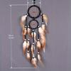 1Pc Indian Dream Catcher with Brown Feathers Wall Hanging Dream Catcher Bedroom Accessories Wind Chime Dream Catcher