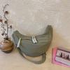 Korean version of high-value fashion solid color dumpling bag spring new simple shoulder bag casual nylon messenger bag