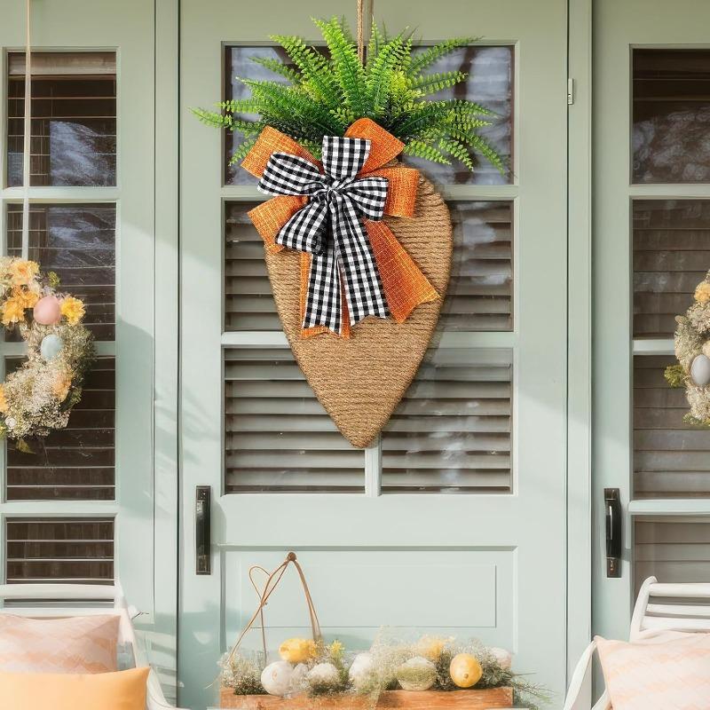 Easter Rope Handmade Carrot Door Hanger Spring Party Home Wall Centerpiece Holiday Indoor Outdoor Kids Gift Idea