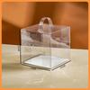 10piece Transparent Handheld Cake Box 2-inch 3-inch Square Pastry And Puff Packaging Boxs Dessert Baking Pastry Mini Portable Bo