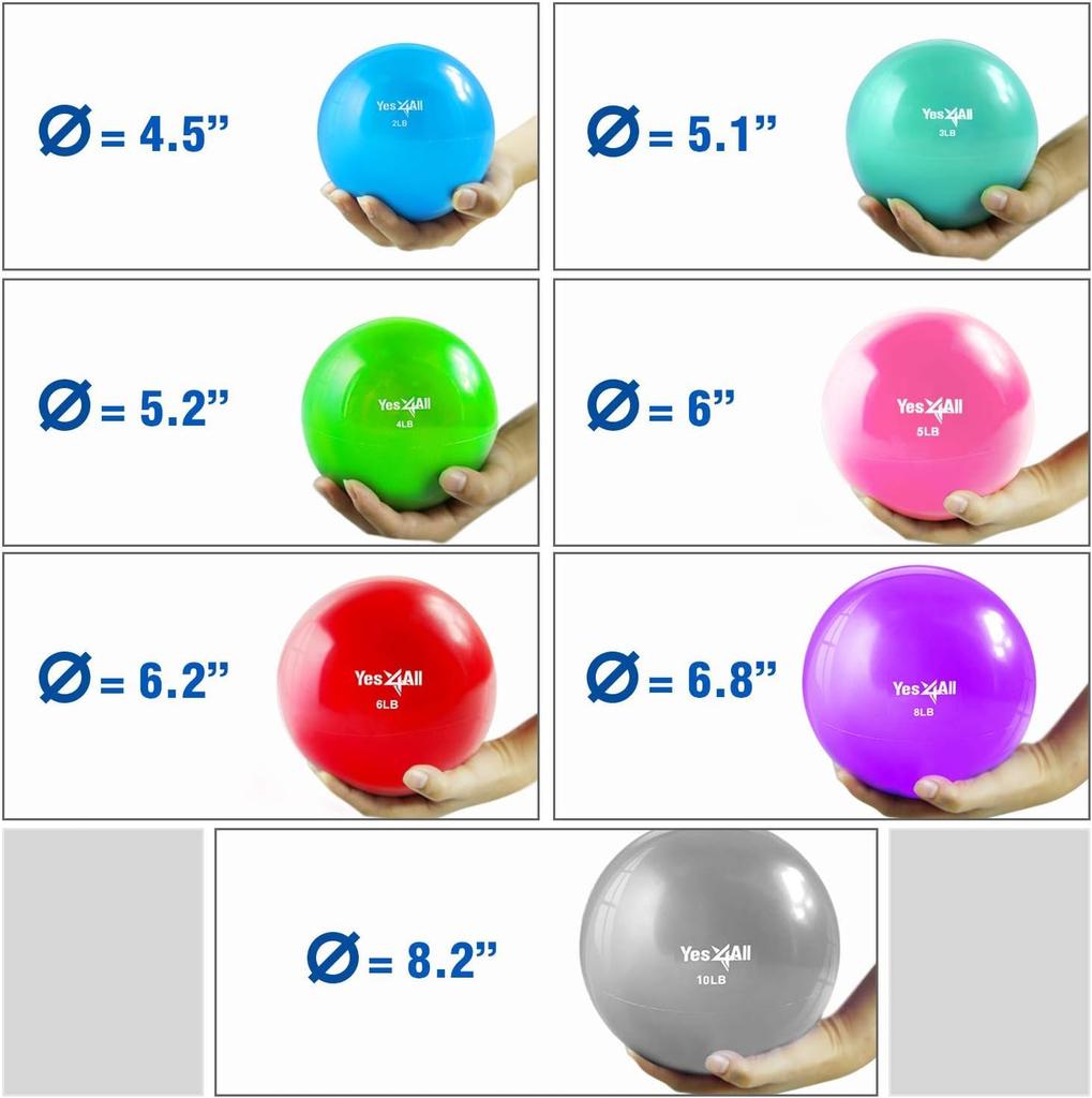 Yes4All Toning Ball/Medicine Ball, Pink, 2.2kg, Soft Weight, for Pilates Ring Exercise [Officially Imported from Japan] QD6F