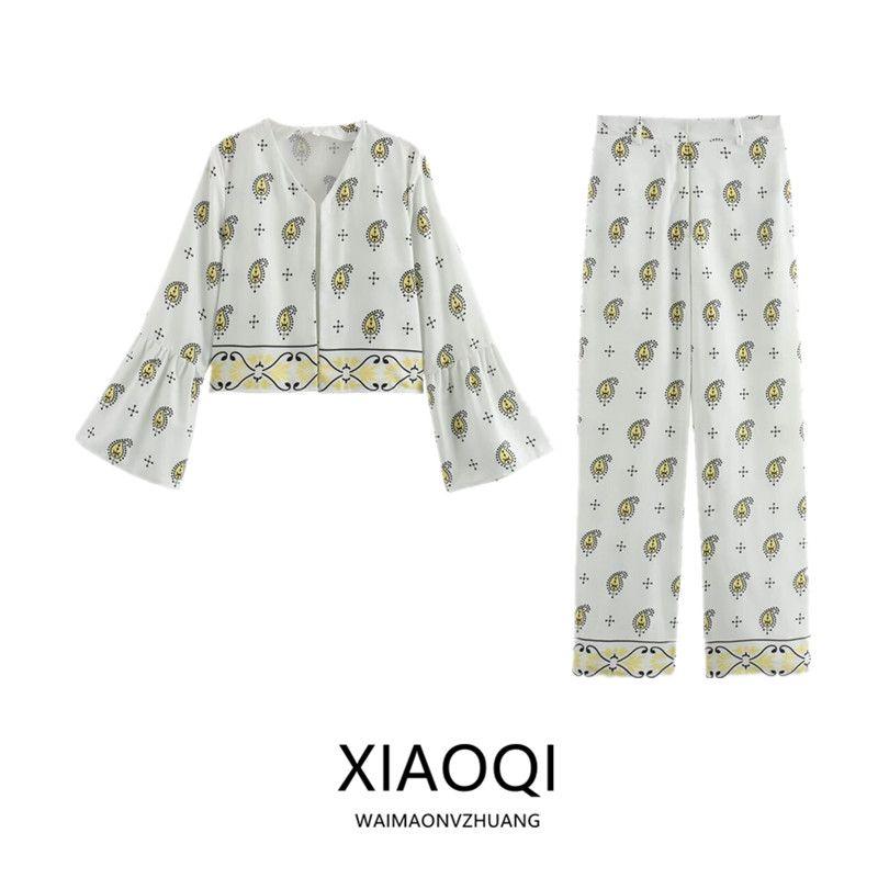 Fashion Style 2024 Summer New Arrival Women's Clothing Dignified Hollow Embroider Suit Outwear High Waist Pants 4387182