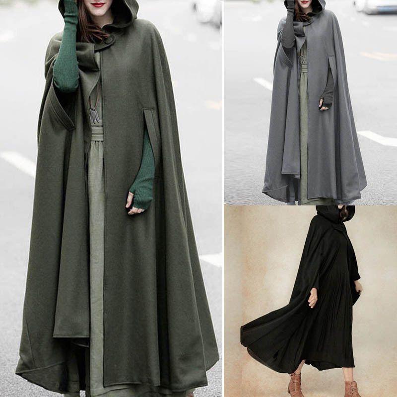Coat Women Trench Open Front Cardigan Jacket Coat Cape Cloak Poncho Plus
