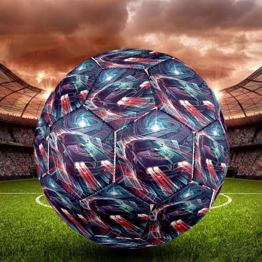 Knight Rider Print Size 5 Soccer Ball, Standard Match Football for Sports Game and Team Practice, Ideal Gift for Soccer Fans