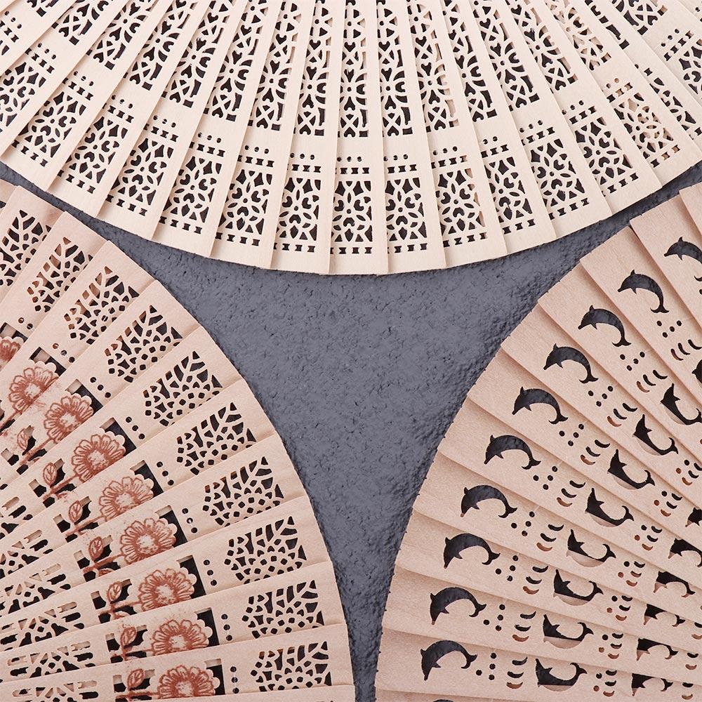 Fan Printing Decorative Photo Prop Tool Hand Held Flower Fans Folding Fans Hollow Dance Hand Fans