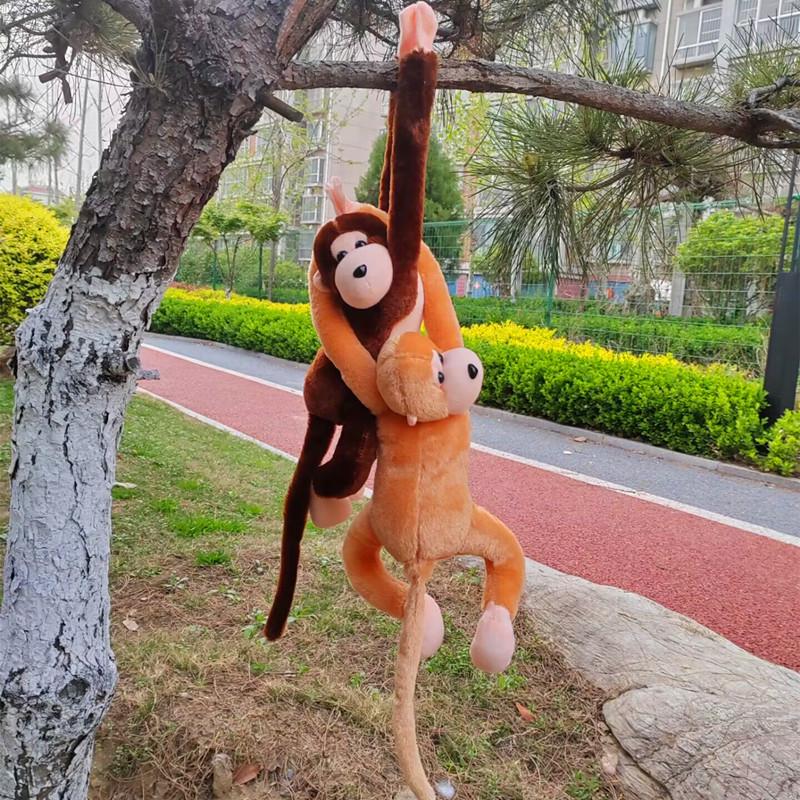 Colorful Long-Arm Monkey Plush Toy Hanging Curtain Decor