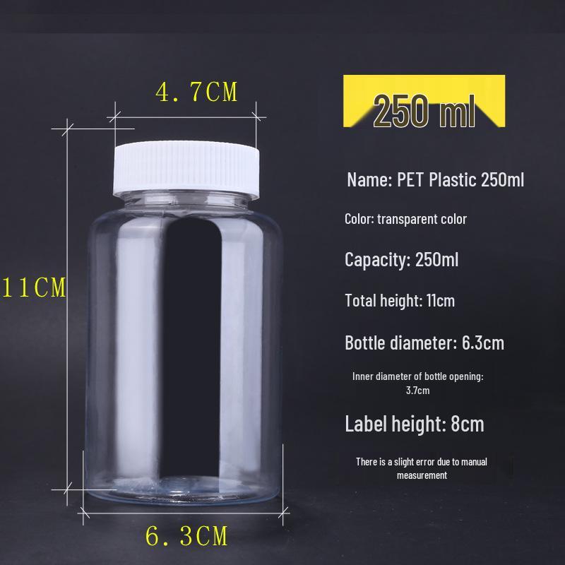 Clear Plastic Wide-Mouth Bottle for Liquid/Solid/Powder Storage, Bead Organizer, Medicine Container, 30ml.