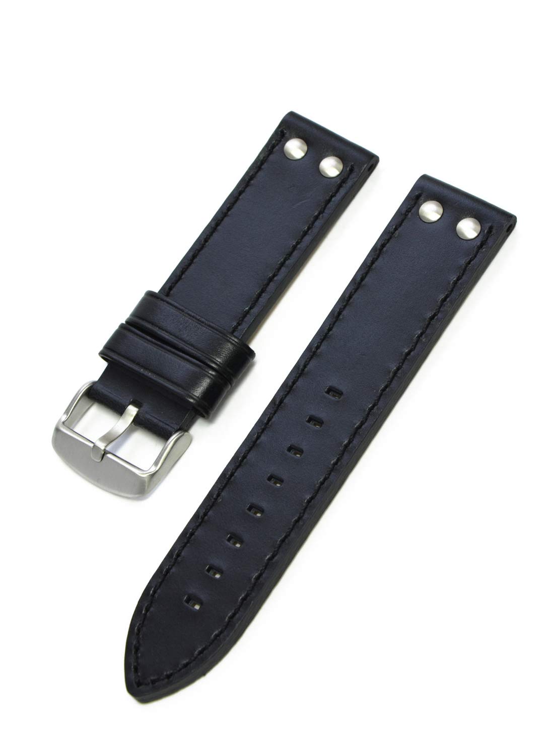 

CASSIS Calfskin Watch Strap, Water Resistant, KOMOD 22mm, Black, with Replacement Tool, U1009309019022