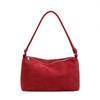 Nuovo Preferito della Moda! Borsa a Spalla Morbida in Pelle Scamosciata Retrò di Nicchia, una Scelta Semplice in Autunno e Inverno