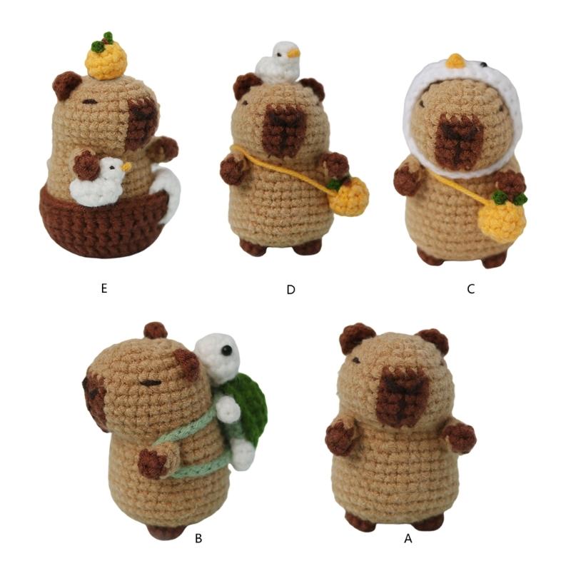 Animal Keychain Crochet Set Knitting Supplies with Step-by-Step Video Tutorial Instruction for Beginner Kid Adult