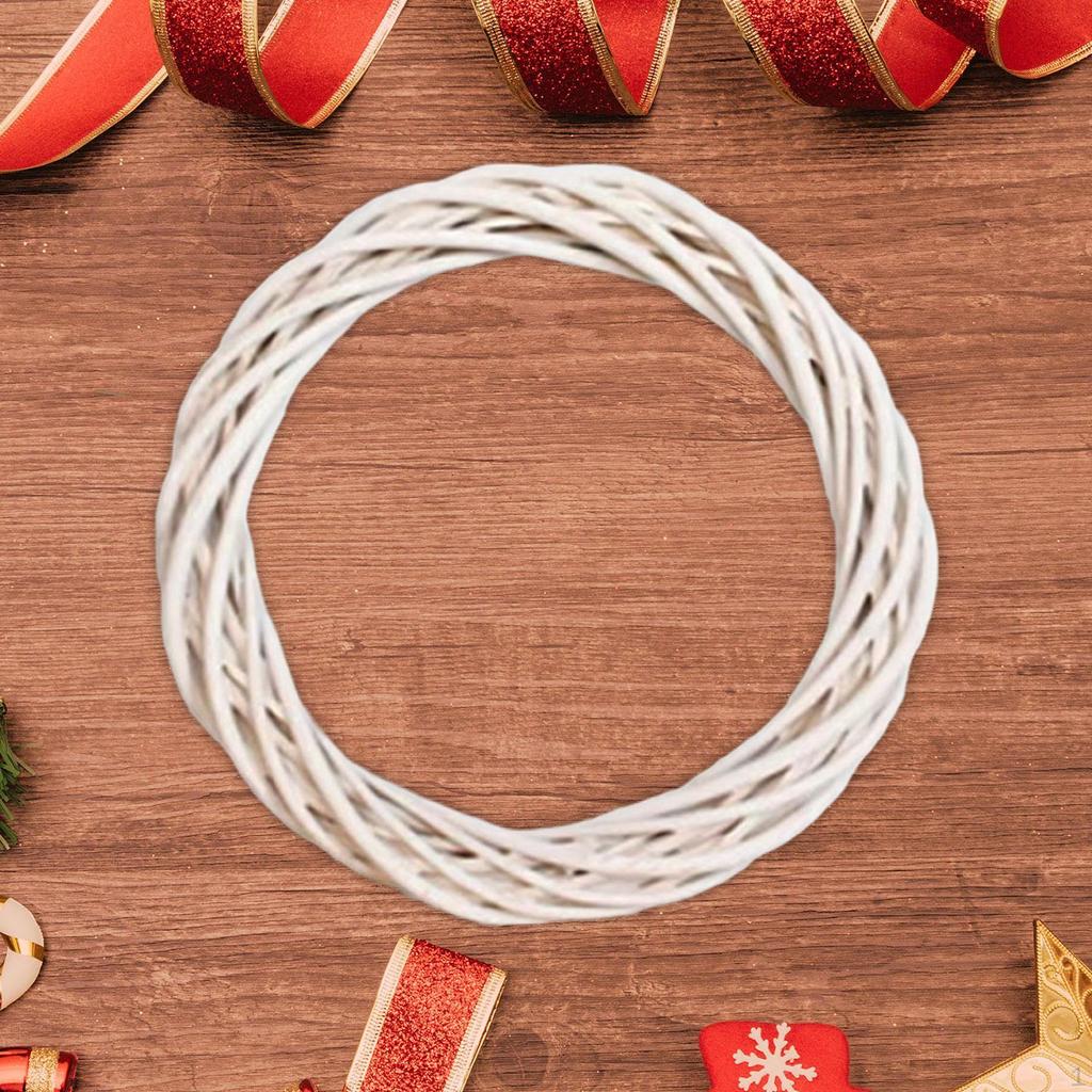 DIY Rattan Wreath Artificial 12" Making Supplies Crafts Front Door for