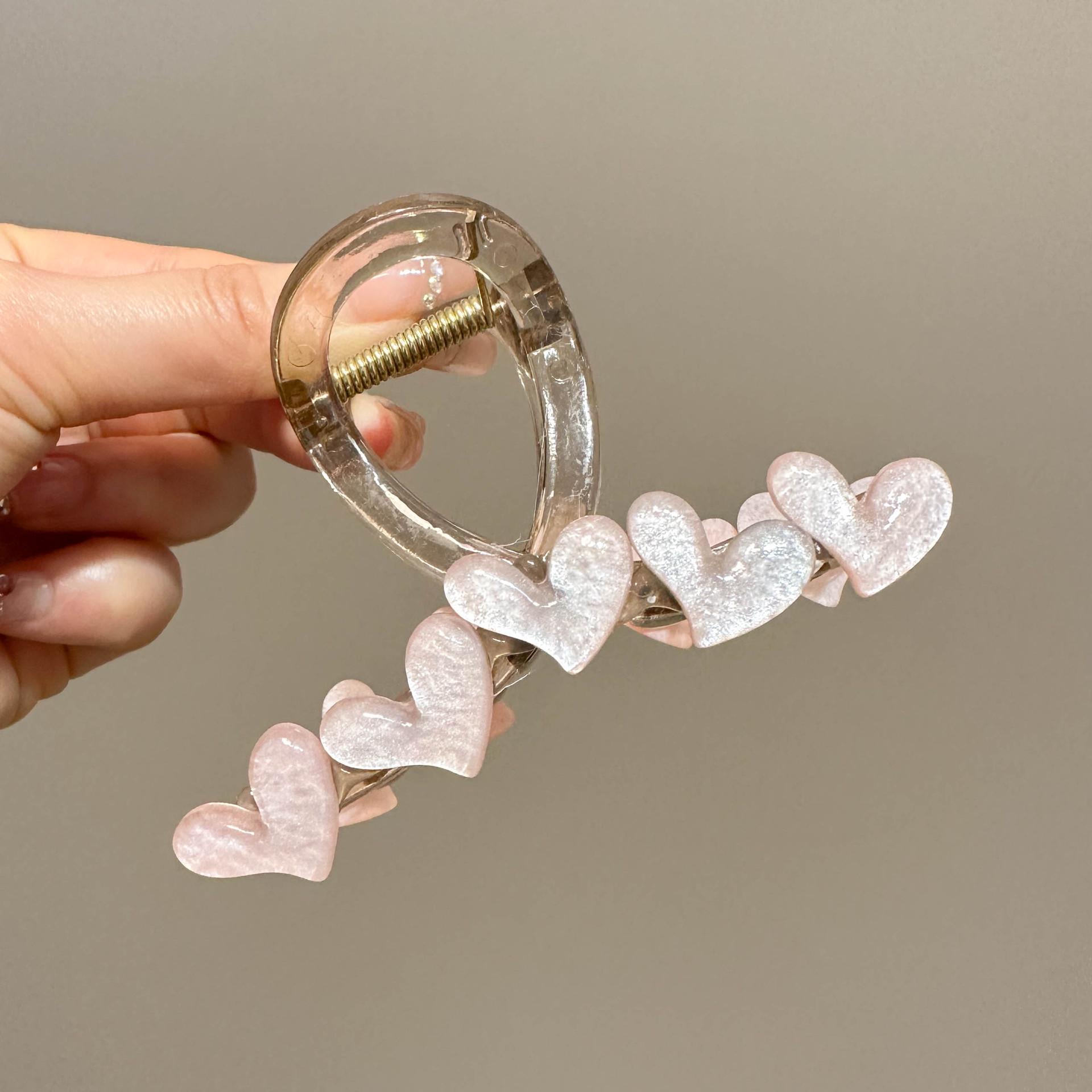 

Летняя любовь сердце заколка-краб для волос - 2024 Новая высококачественная женская заколка аксессуар