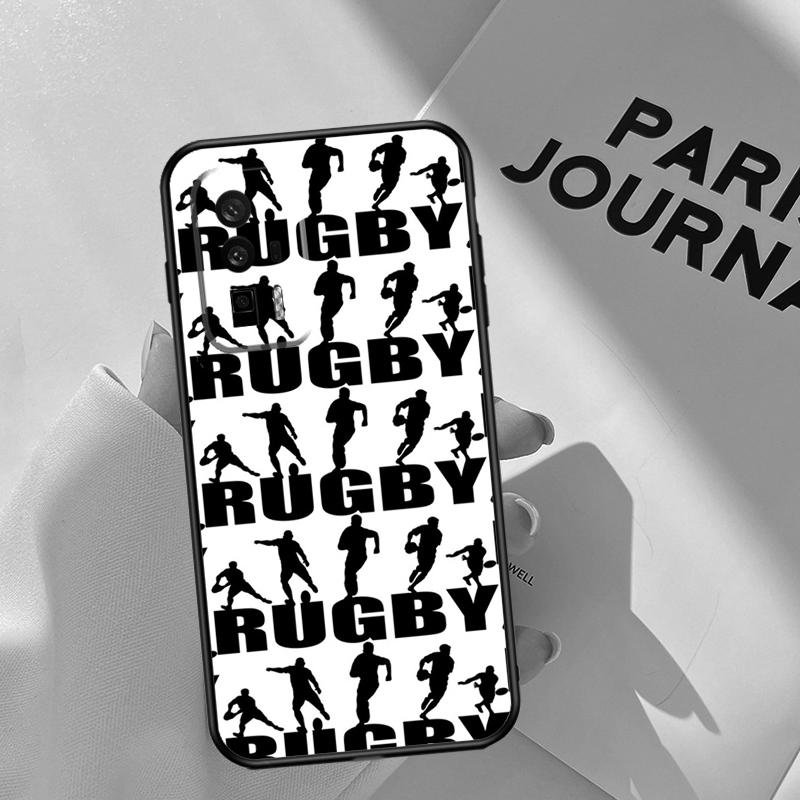 Rugby Football Sport Case For Xiaomi 15 14 Ultra 13T 14T 15T Pro 17 Pro Max POCO X7 Pro X3 X5 X6 F5 F6 F7 F8 Coque