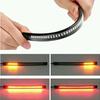 1pc Strip Light for Motorcycle Flexible 48 LED Tail Light Turn Signal Dual Color Rear Brake Stop Bulb Lamp