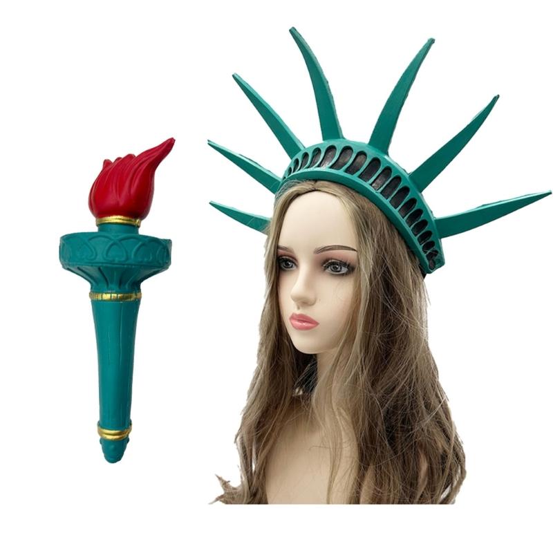 Statue of Liberty Crowns and Torch 4th of Julys Outfits Statue of Liberty Costume Accessories Cosplay Halloween Costumes
