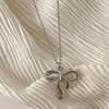 Women's Surgical Steel Bold Wave Ribbon Necklace