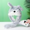 Cute Warm Soft Plush Funny Cap Animals Ear Hat Rabbit Pinch Airbag