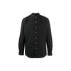Polo Einfarbige Besticktes Logo Langarmhemd Herrenhemden Schwarz 710772290-001