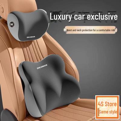 Set Poggiatesta e Supporto Lombare per Auto: Cuscino per Collo e Schiena in Memory Foam