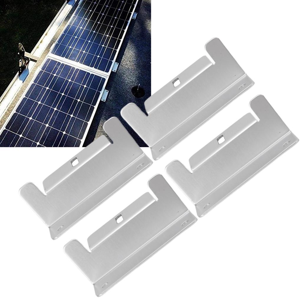 4Pcs/Set Solar Panel Mounting Z Brackets High Strength Aluminum Alloy for Car RV Yacht Ships
