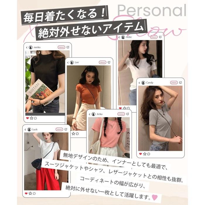 [AOY] T-shirt Women's Short Sleeve Black M
