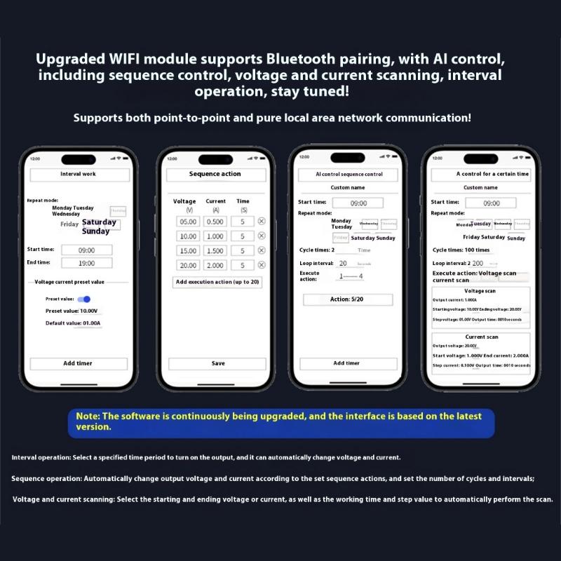 Large power 1200W 20A Output Adjustable Regulator Simple Installation for Laboratory Equipment & Circuits Maintenance
