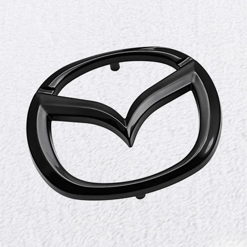 

2025 Hot For Mazda CX4 CX5 RX7 Atenza Axela 3 2 5 CX3 MX3 MX5 CX9 CX7 RX8 Protege Speed 6 5.6x4.4cm ABS Car Steering Wheel Cente чёрный