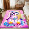 1PC Custom Name Penguin Jewels Theme Floor Mat Ideal for Living Room, Game Rooms, Office, Bedroom, Floor Mat Playful Design