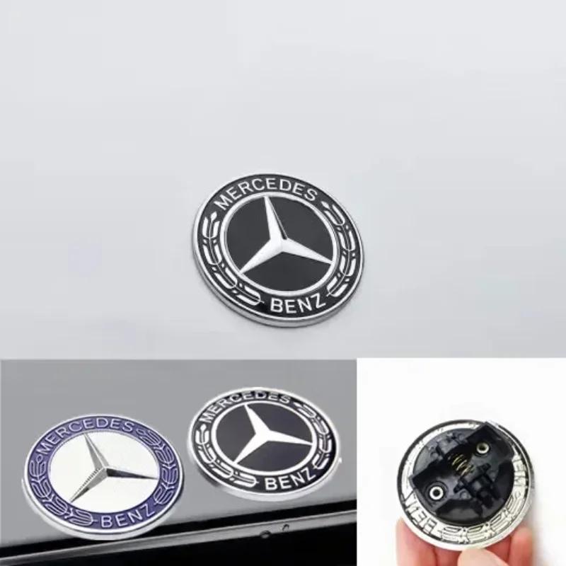 2025 Pro auto Mercedes-Benz Kovový plochý znak na kapotu Přední odznak Logo Samolepka Pro Mercedes Benz W212 W213 W205 W177 W247 W176 CLS C