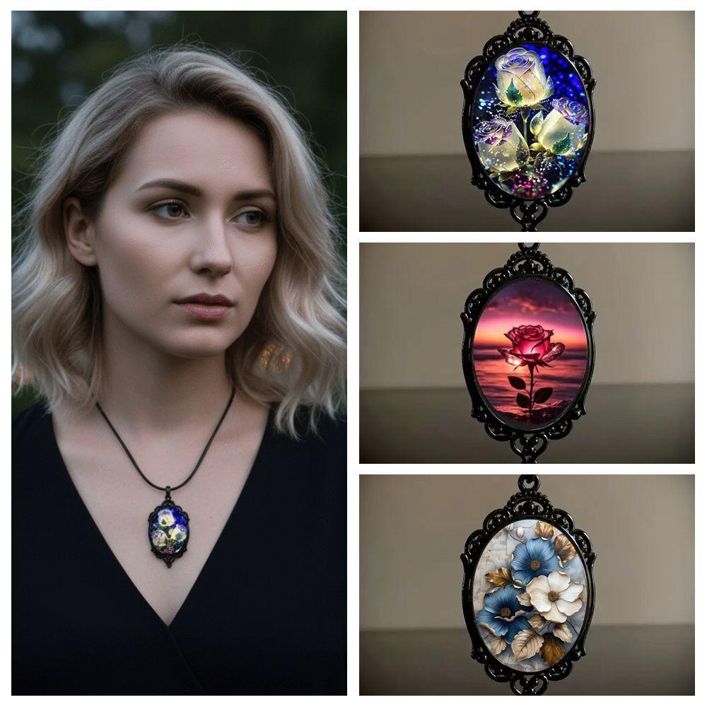 Jewelry Accessories Floral Necklace Vintage Charm Necklace Creative Gift Charming Necklace