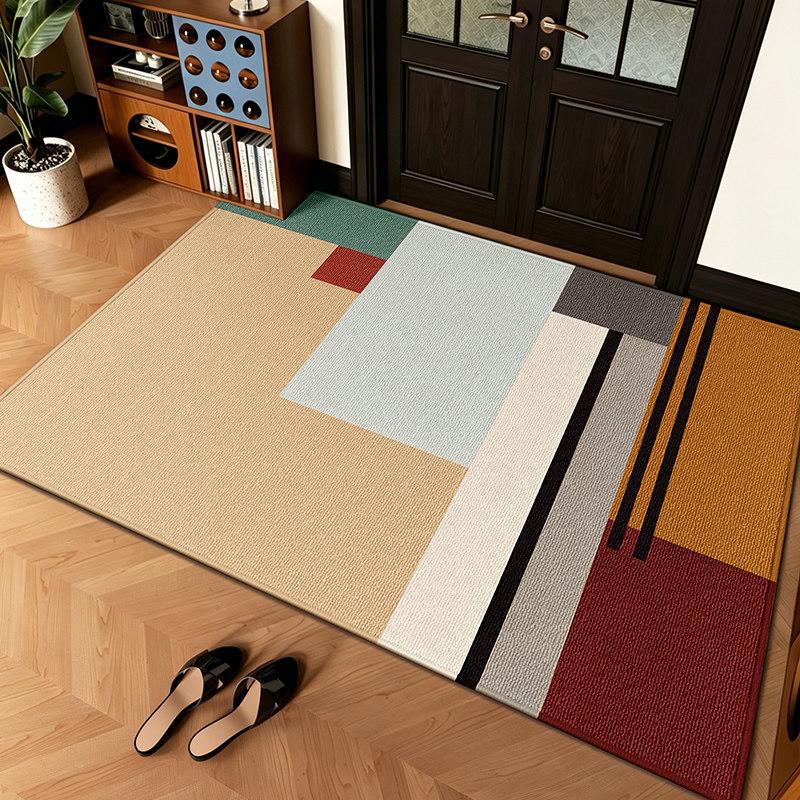 Non-slip Bauhaus Doormat Washable Vintage Entryway Rug for Front Door Home