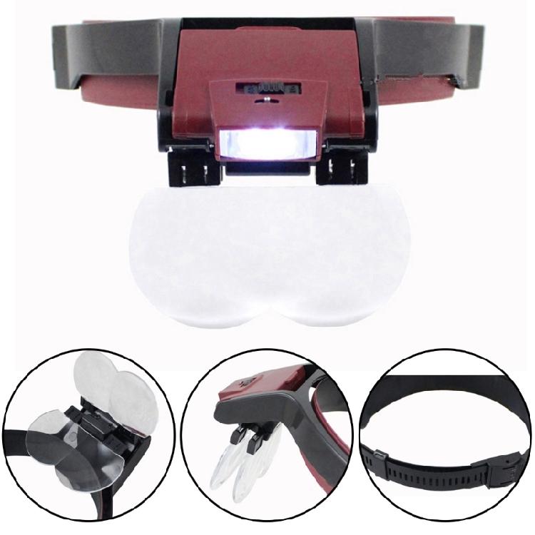 Magnifying Glasses Reading IlluminatedMagnifiers Adjustable Head Loupe Magnifiers