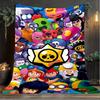 1PC Brawl Game Blanket Flannel Throw for Sofa, Indoor, Camping, Living Room, Office, Chair, And Bed Soft Birthday Christmas Gift