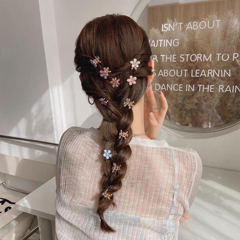 10 Stück Super Fee Blume Kralle Clip Haarspange Seitenhaarwurzel Mädchen Clip Haarschmuck Kopfbedeckung,Haarteil,Schulterpartie,Ausfallendes Haar