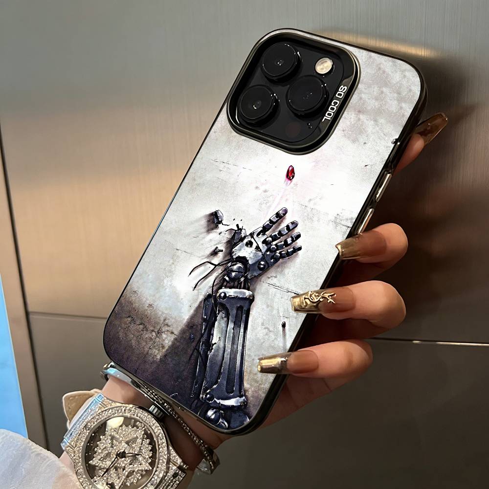 

Popular anime-F-Fullmetal -Alchemist For iPhone 17 16 15 14 13 12 11 Pro Max XS 17 Air Silicone Colored Silver Bumper Cover iPhone14Pro