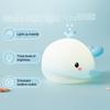 Silicone Night Light for Kids Cute Whale Touch Light, USB Rechargeable Bedside Lamp with Nursery 3 Brightness & Remote Control, 30 Min Timer