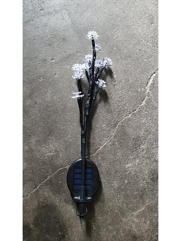 Outdoor Waterproof Solar Cherry Blossom Branch Lights for Garden and Lawn Decoration